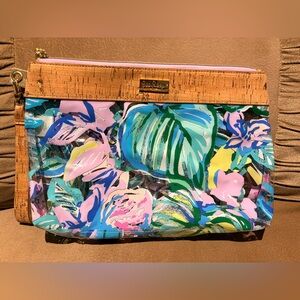 Lilly Pulitzer Mermaid in the Shade Tropical Clear Makeup Pool Clutch Wirstlet